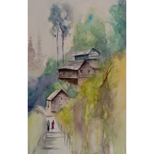 Mudeeha Ali, 13 x 21 Inch, Water Color On Paper, AC-MALI-009